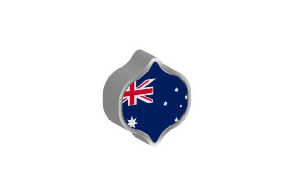 3d Australia Flag Sign Badge Design Graphics and Illustrations Review