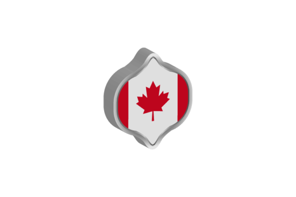 3d Canada Flag Sign Badge Design Vector Graphics and Illustrations Review