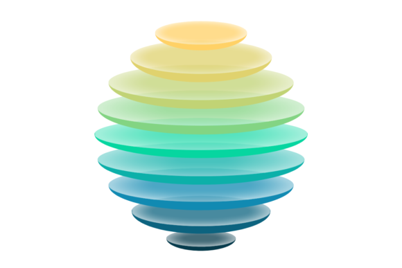 3d Glassy Retro Sunset Disk Graphics and Print Templates Review