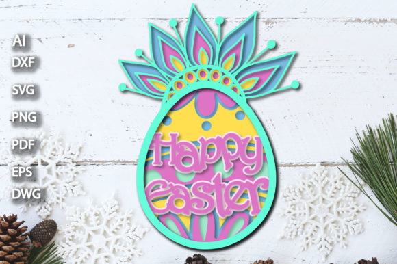 3D Happy Easter Egg Mandala Embroidery Design Review