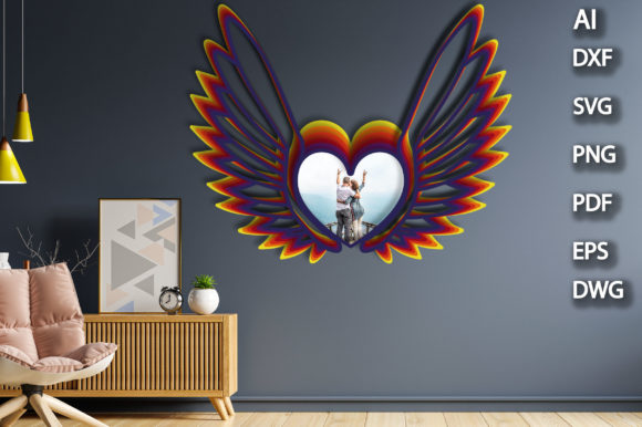 3D Heart Angel Wings Photo Frame Review for Real Projects