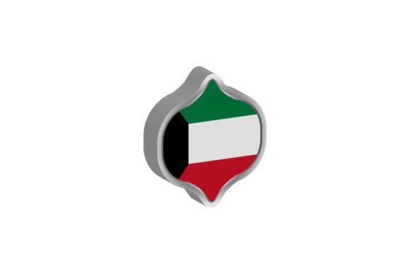 3d Kuwait Flag Sign Badge Design Vector Graphics and Illustrations Review