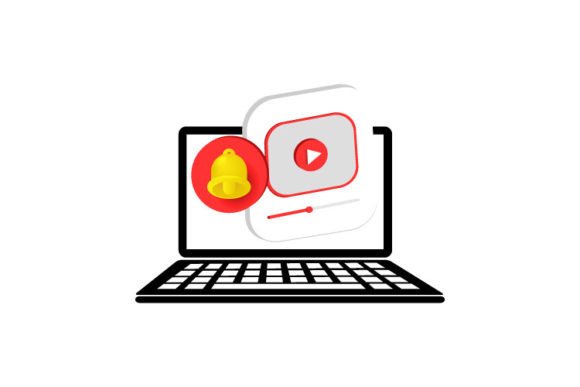 3D Laptop Illustration for Creative Design Projects