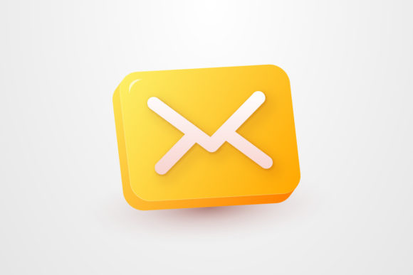 3D Mail Message Cute Icon: A Versatile Graphic for Digital Sellers