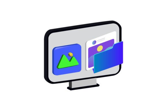 3D Object Monitor with Images File Design for Crafters