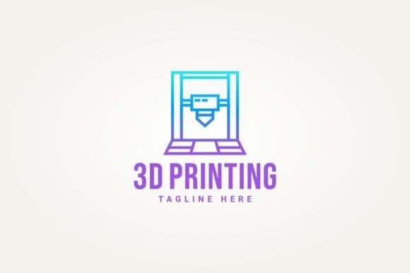 3d Printing Simple Line Art Logo Design Graphics and Logos