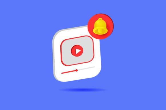 3D Screen Video with Notification Alert: A Modern Graphic Design Asset for Marketers