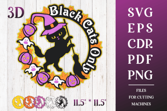 Black Cats Only Halloween 3D Door Sign Review for Real Projects