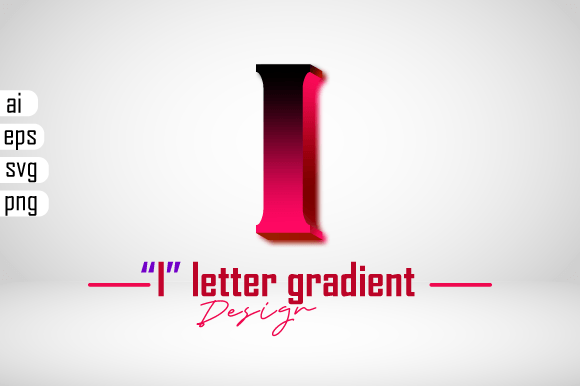 Colorful 3D Gradient Effect Letter I: A Graphics Asset for Scene Generators and Branding