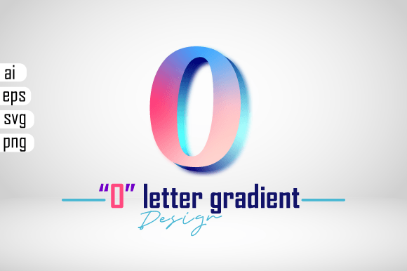 Colorful 3D Gradient Effect Letter “O” for Modern Branding and Packaging