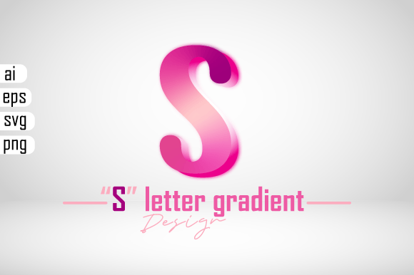 Colorful 3D Gradient Effect Letter “S” for Modern Branding and Packaging