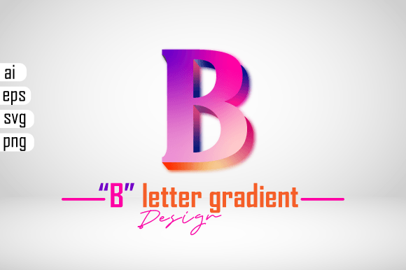 Colorful 3D Gradient Letter B: A Vibrant Graphic Design Asset for Scene Generators