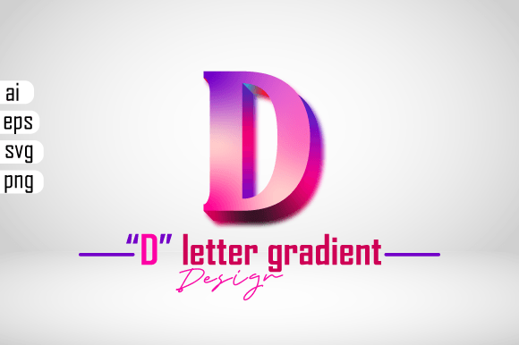 Colorful 3D Gradient Letter D for Modern Blog Graphics