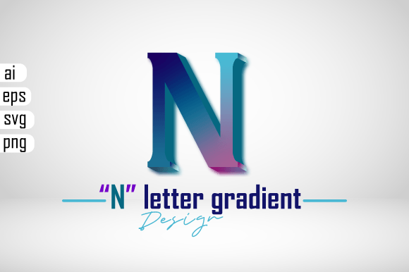 Colorful 3D Gradient Letter N: A Vibrant Graphic for Editorial and Web Design