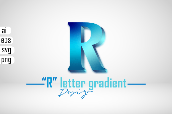 Colorful 3D Gradient Letter R for Graphics and Freebies