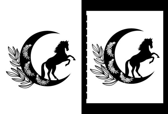 Cricut Moon 3D Horse Card SVG: A Polished Design Asset for Crafts and Graphics