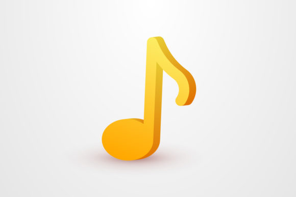 Cute Gold Music 3d Icon Graphics and Icons Review