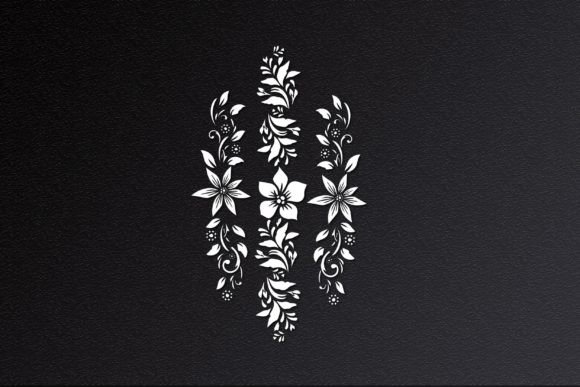 Floral Wall Art Papercut Design Graphics for Crafts