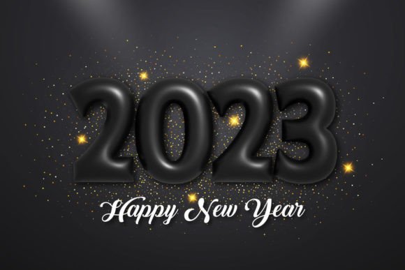 Happy New Year 2023 3D Text Effect: A Versatile Graphic Template for Modern Branding