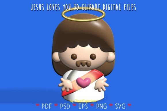 Jesus 💘 Loves You 3D Illustration Files Review for Real Projects