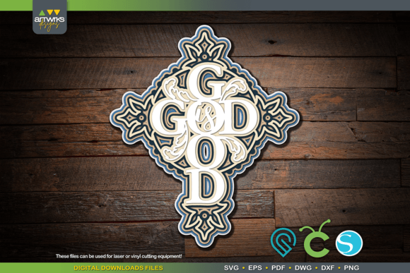 Layered Mandala Christian Cross: A Laser-Cut Shadow Box Design Asset Review