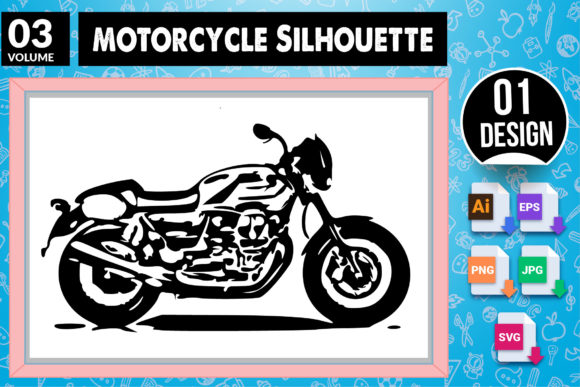 Motorcycle Silhouette SVG Craft Design 3: A Practical Review for Graphics and Crafts Sellers