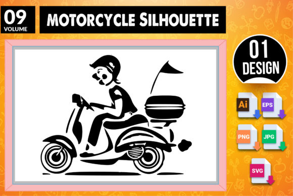 Motorcycle Silhouette SVG Craft Design 9 Review