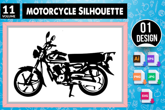 Motorcycle Silhouette SVG Craft Design11: A Practical Review for Graphics and Crafts Sellers