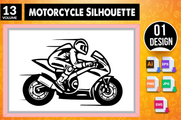 Motorcycle Silhouette SVG Craft Design13 Graphics Review