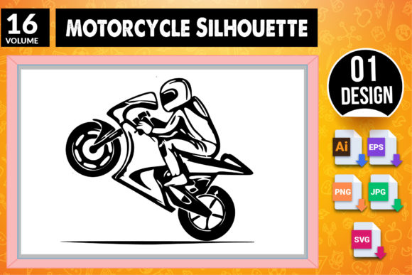 Motorcycle Silhouette SVG Craft Design16 Graphics and Crafts Review