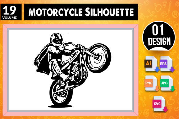 Motorcycle Silhouette SVG Craft Design19 Graphics and Crafts Review