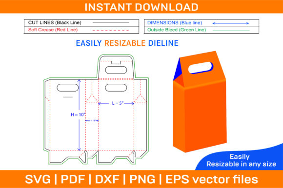 Paper Bag Design with Die Cut Template: A Graphics & Print Templates Powerhouse