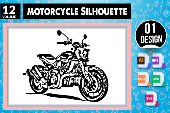 Review: Motorcycle Silhouette SVG Craft Design12 for Embroidery