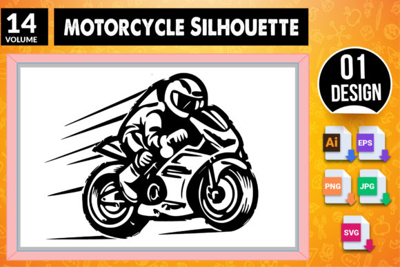 Review: Motorcycle Silhouette SVG Craft Design14 for Graphics and Crafts