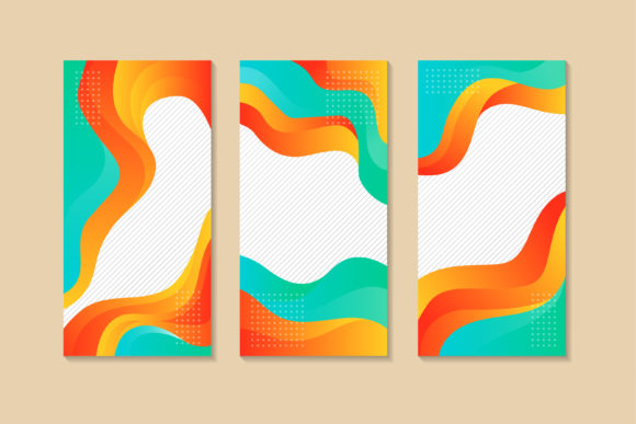 Vertical Cover Background Green Orange: A Versatile Graphic for Local Business Branding