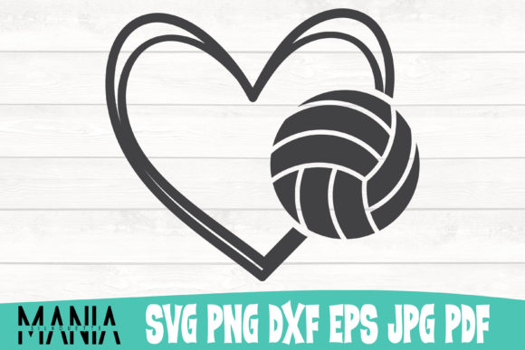 Volleyball Heart SVG Cut File Design Review